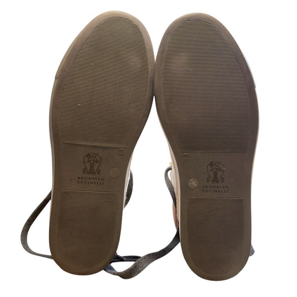 Brunello Cucinelli High Top Sneakers Shoes Leather Suede Size Women’s 37 US 7 - Picture 7 of 16